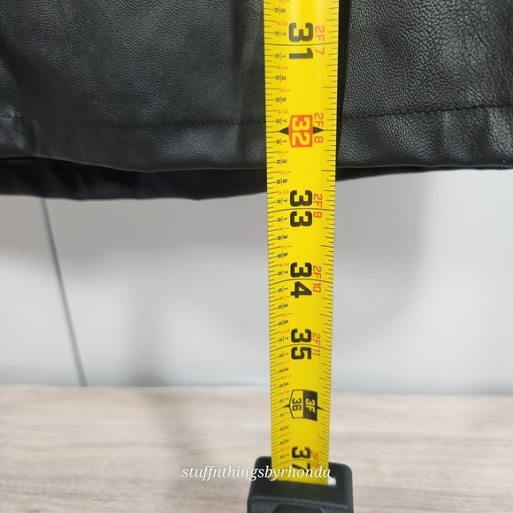 NWT Who What Wear‎ Black Vegan Faux Leather Puff Sleeve Mini Shift Womens Size M - Picture 13 of 13